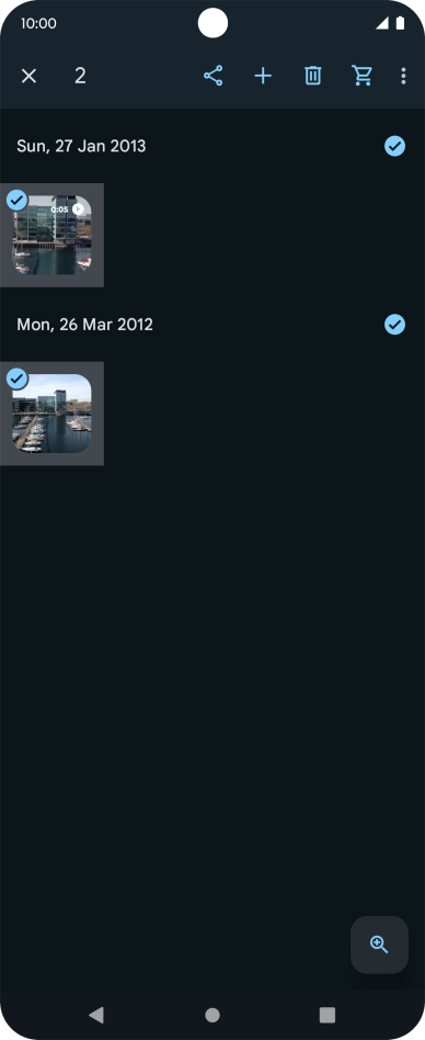 Press the share icon.