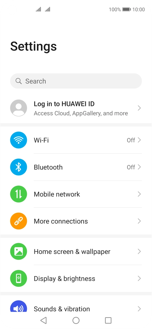 Press Mobile network.