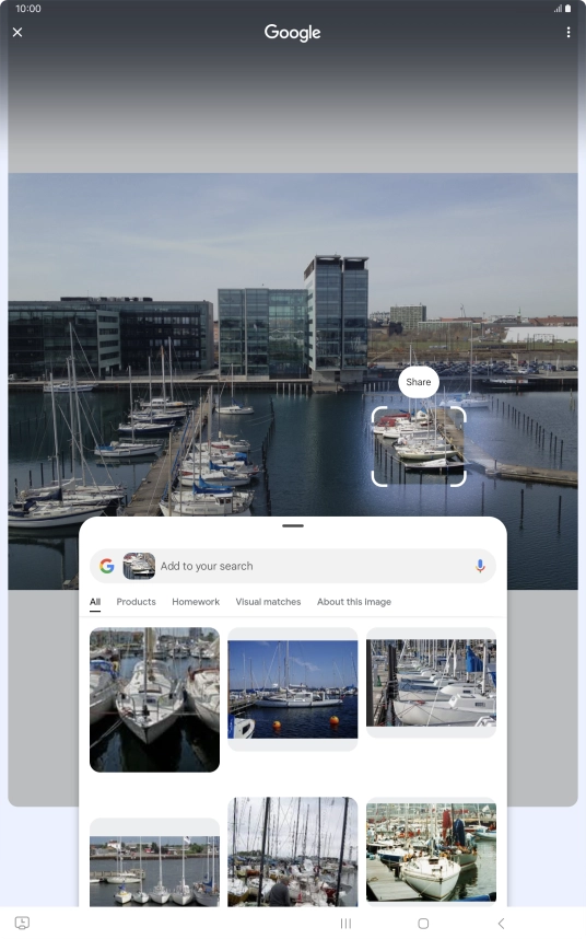 Follow the instructions on the screen to use the search results.