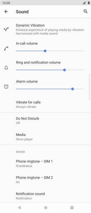 Press Phone ringtone - ‹SIM› .