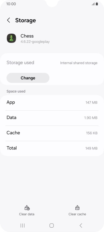 Press Clear cache.
