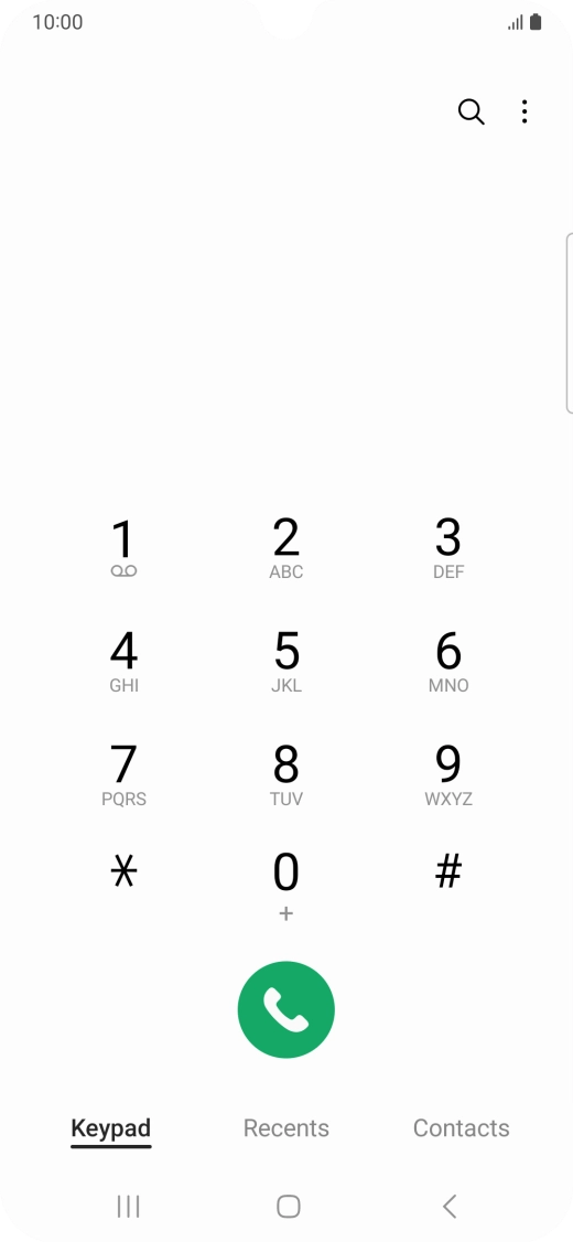 Press the menu icon.