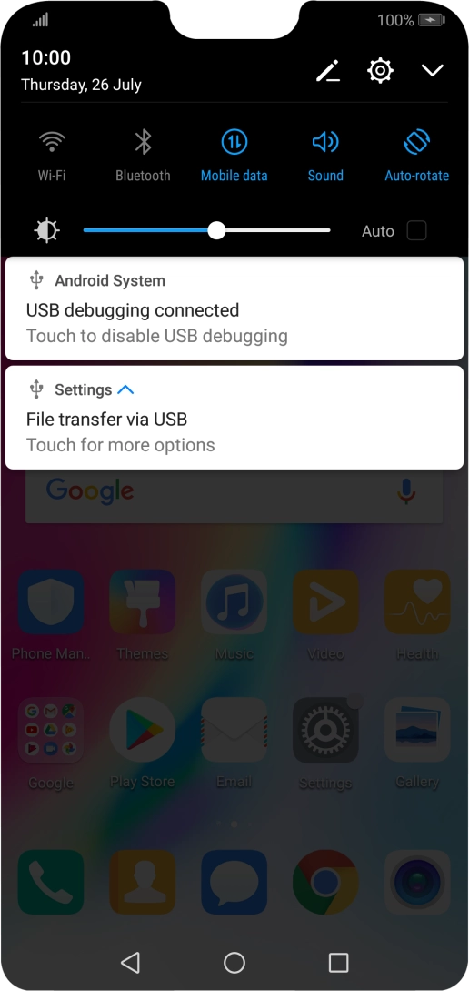 Press Touch for more options.