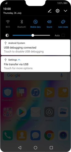 Press Touch for more options.