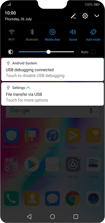 Press Touch for more options.