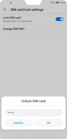 Key in your PIN and press OK. The default PIN is 1111.