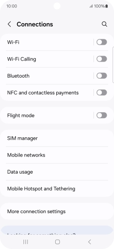 Press Mobile networks.