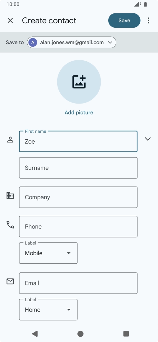 Press Surname and key in the required last name.