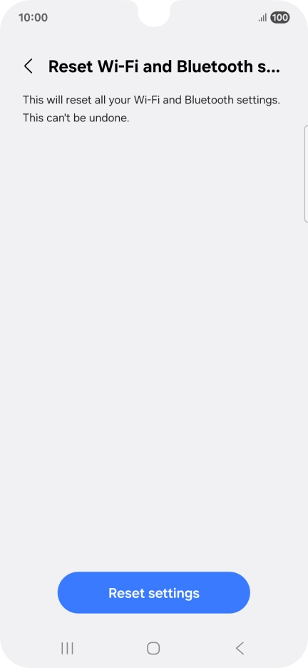 Press Reset settings.