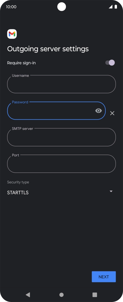 Press the field below 