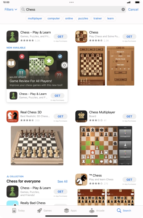 Press the required app.