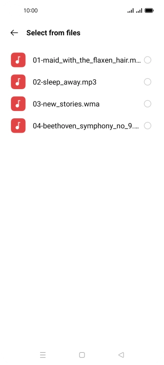 Press the required ring tones to hear them.