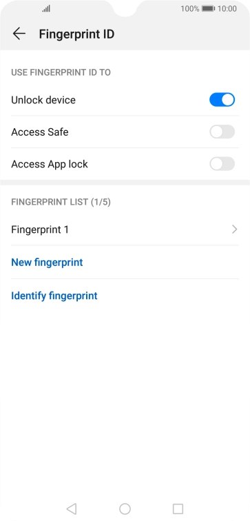 Press the indicators next to the required settings  to turn them on or off.