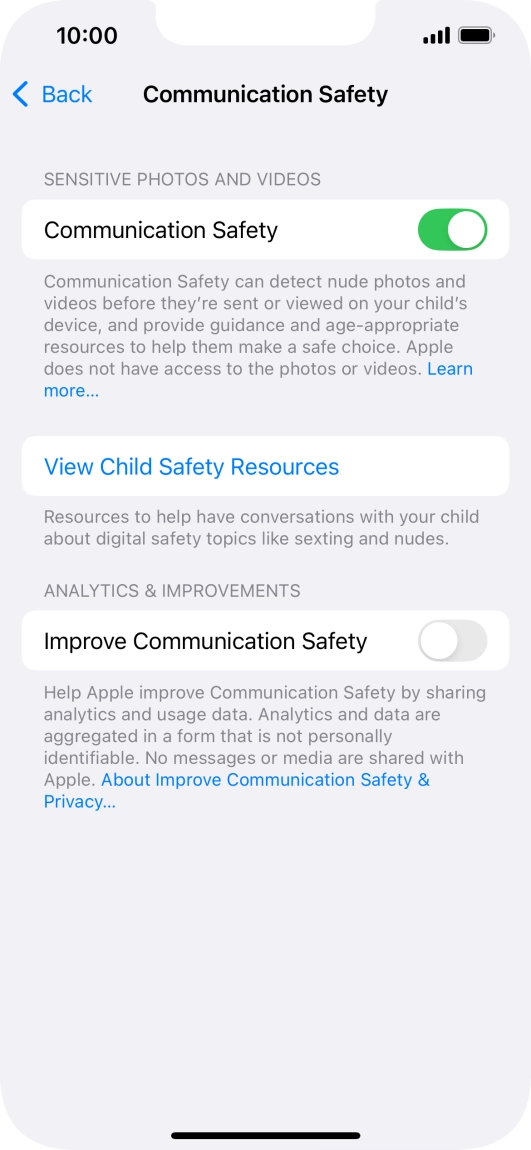 Press the indicator next to 