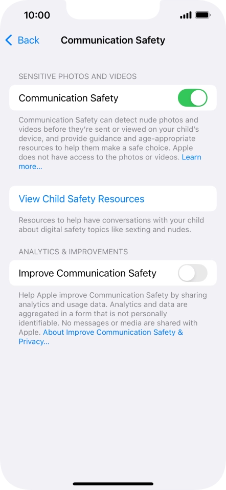 Press the indicator next to 