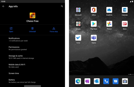 Press Storage & cache.
