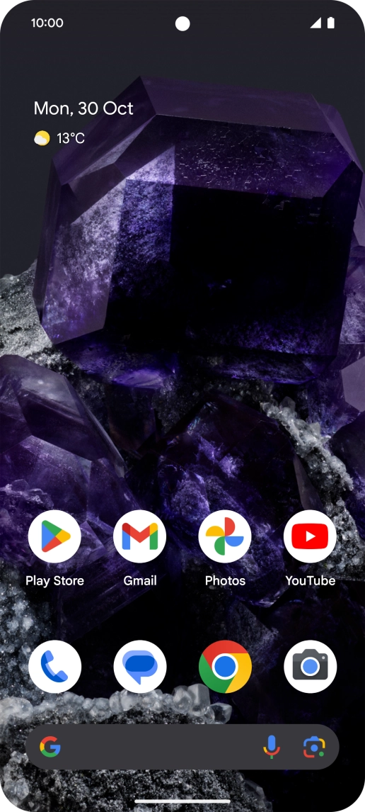 Slide two fingers downwards starting from the top of the screen.