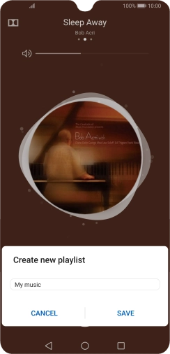 Key in a name for the playlist and press SAVE.