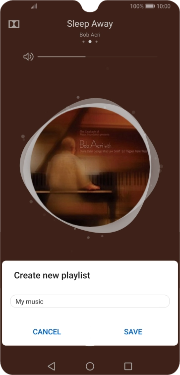 Key in a name for the playlist and press SAVE.