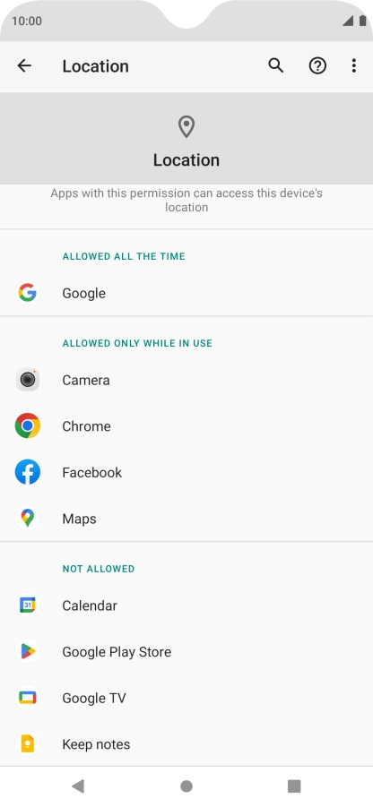 Press the required app.