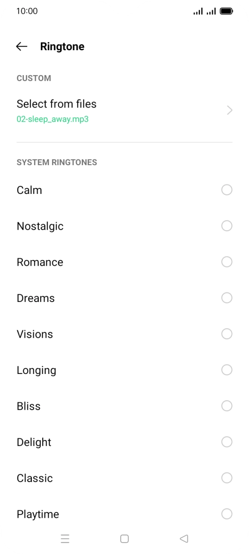Press the Home key to return to the home screen.