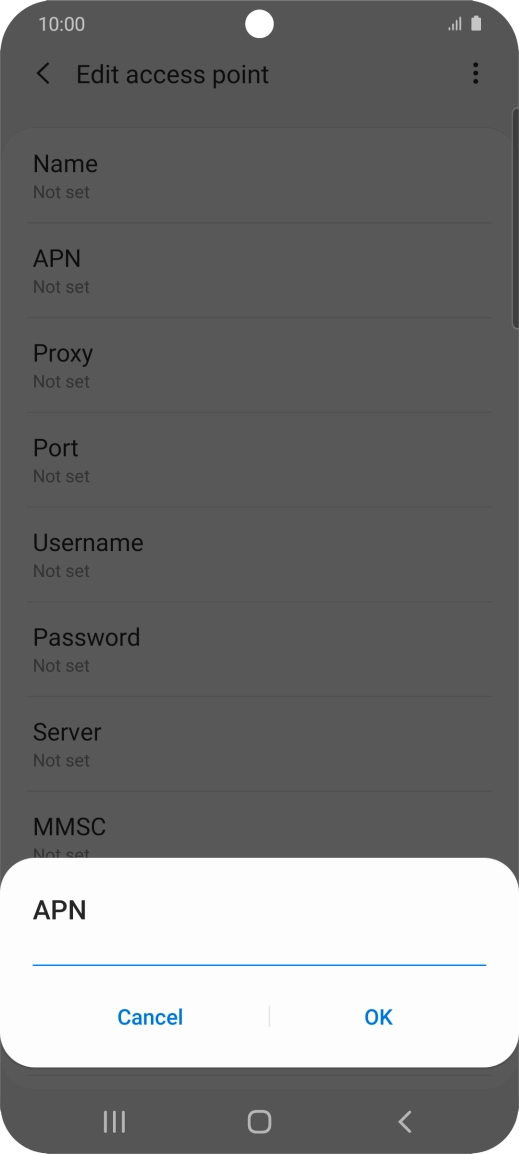 Key in everywhere and press OK.