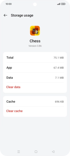 Press Clear cache.