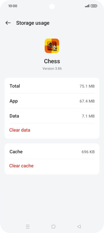Press Clear cache.