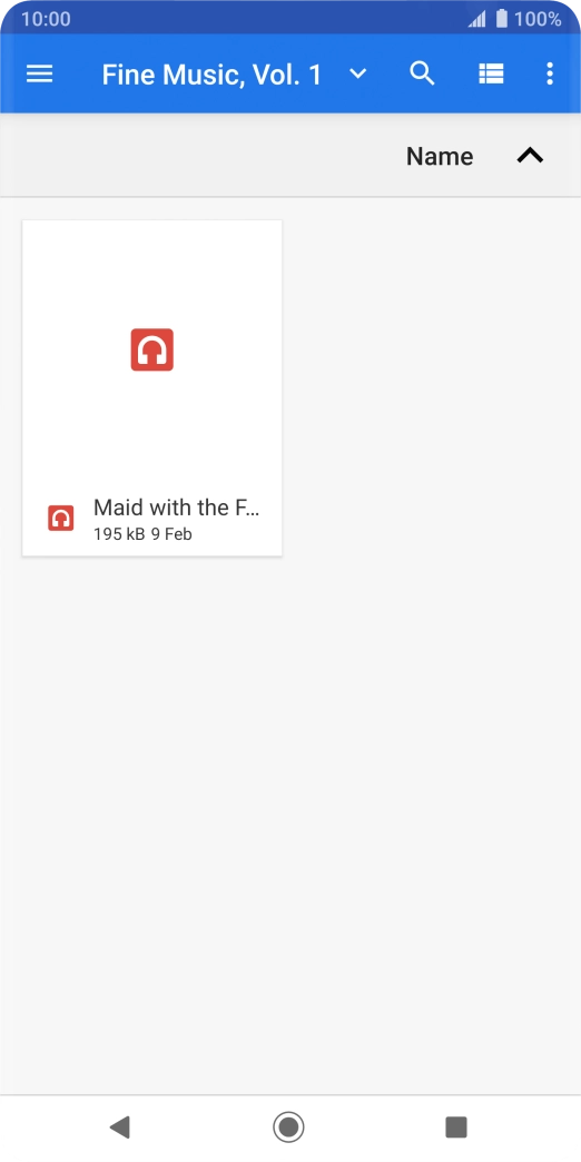 Press the required ring tone.