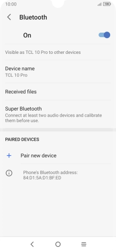 Press Pair new device and follow the instructions on the screen to pair the device with your phone.