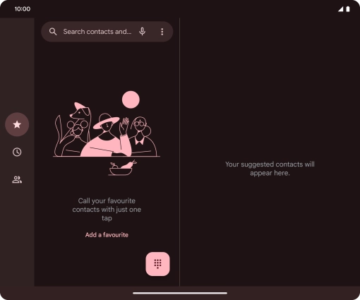 Press the menu icon.