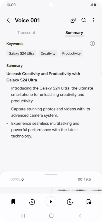 Press the Return key to save the changes.
