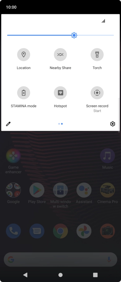 Press STAMINA mode to turn on the function.