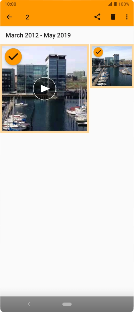 Press the share icon.
