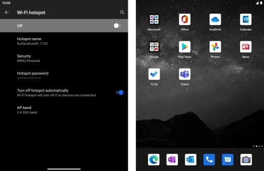 Press Hotspot name and key in the required name for the Wi-Fi hotspot.