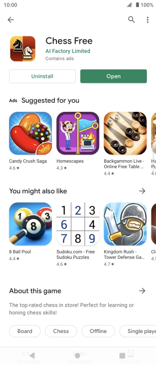 Press the Home key to return to the home screen.