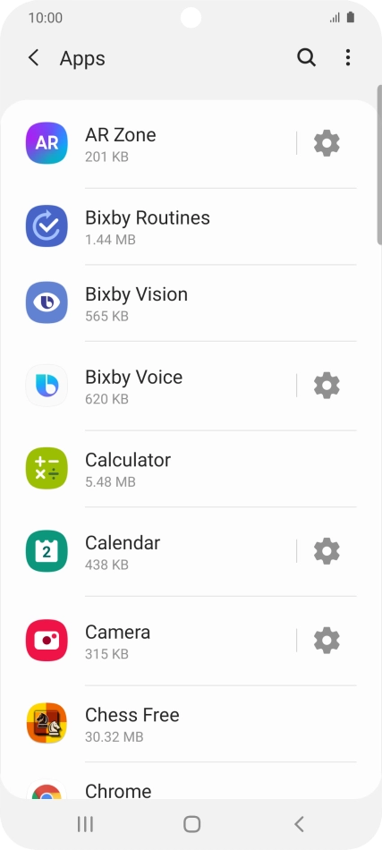 Press the required app.
