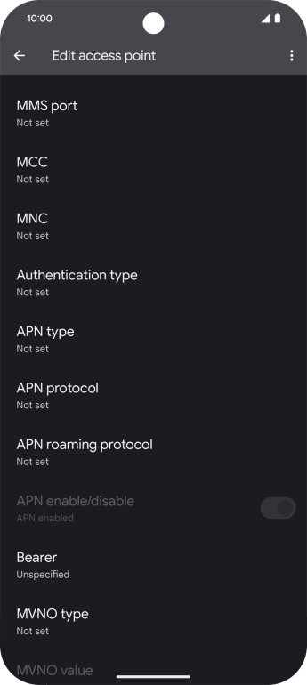 Press MMS port.