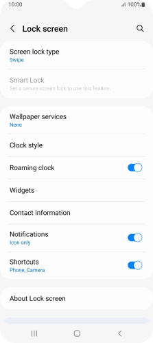 Press Screen lock type.