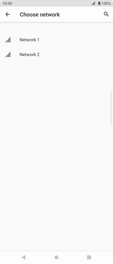 Press the required network.