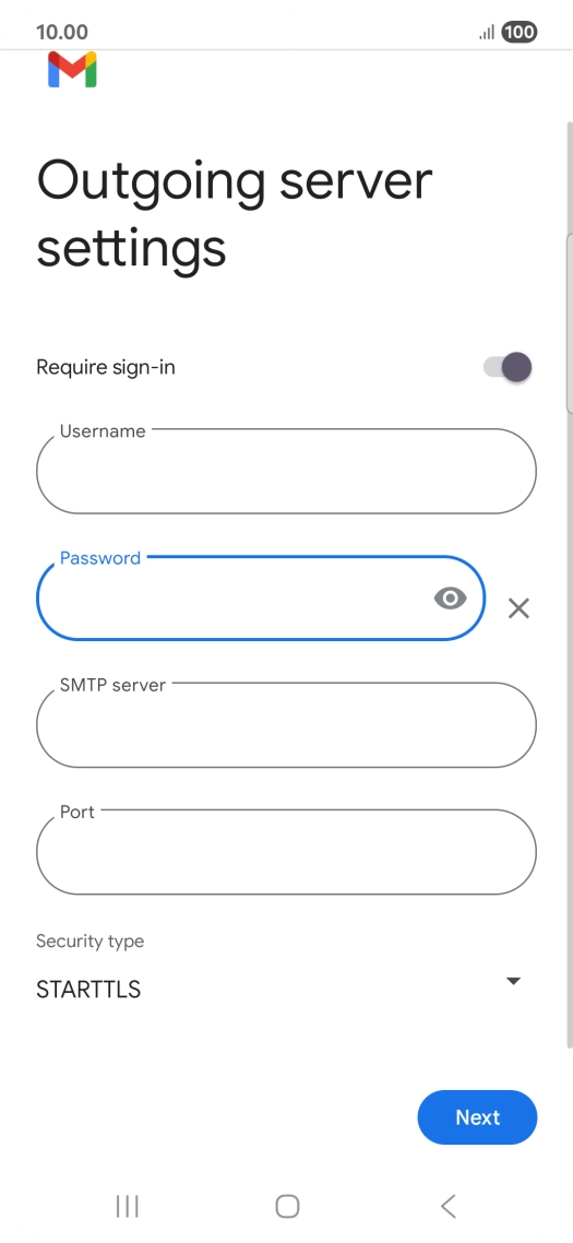 Press the field below 