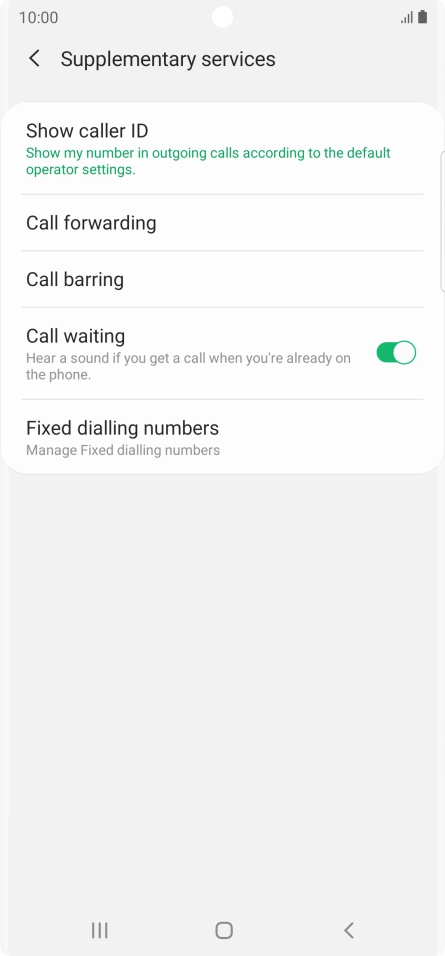 Press Fixed dialling numbers.