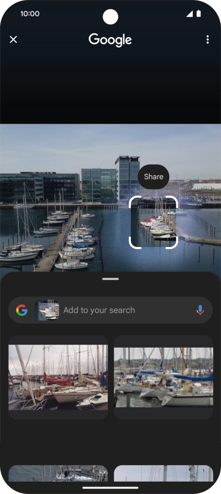 Follow the instructions on the screen to use the search results.