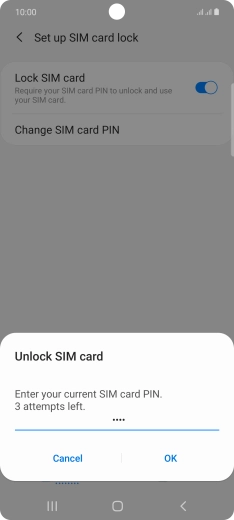 Key in your PIN and press OK. The default PIN is 1111.