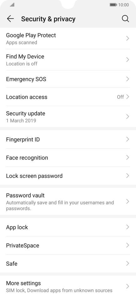 Press Fingerprint ID.