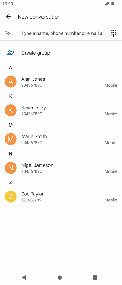 Press the field next to 