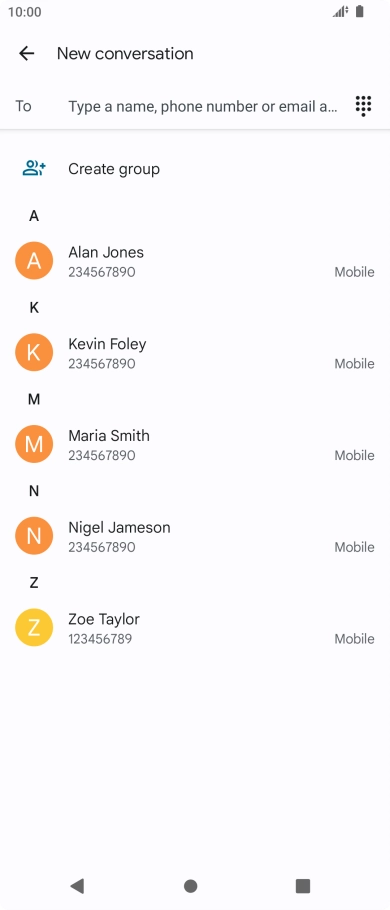 Press the field next to 