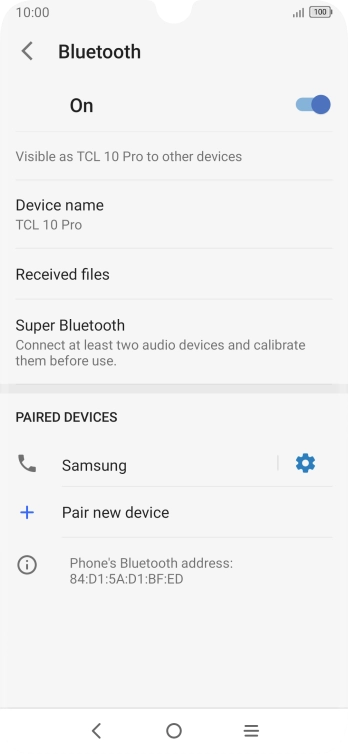 Press the Home key to return to the home screen.