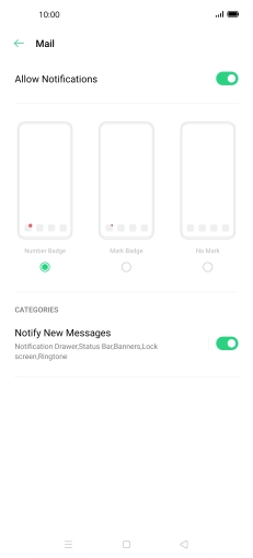 Press the indicator next to 