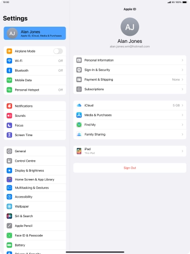 Slide your finger upwards starting from the bottom of the screen to return to the home screen.
